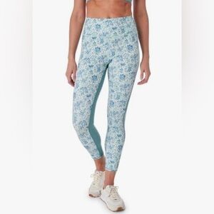 Fair Harbor Bayview Legging Womens Athletic Floral 7/8 Length Leggings Sz Small